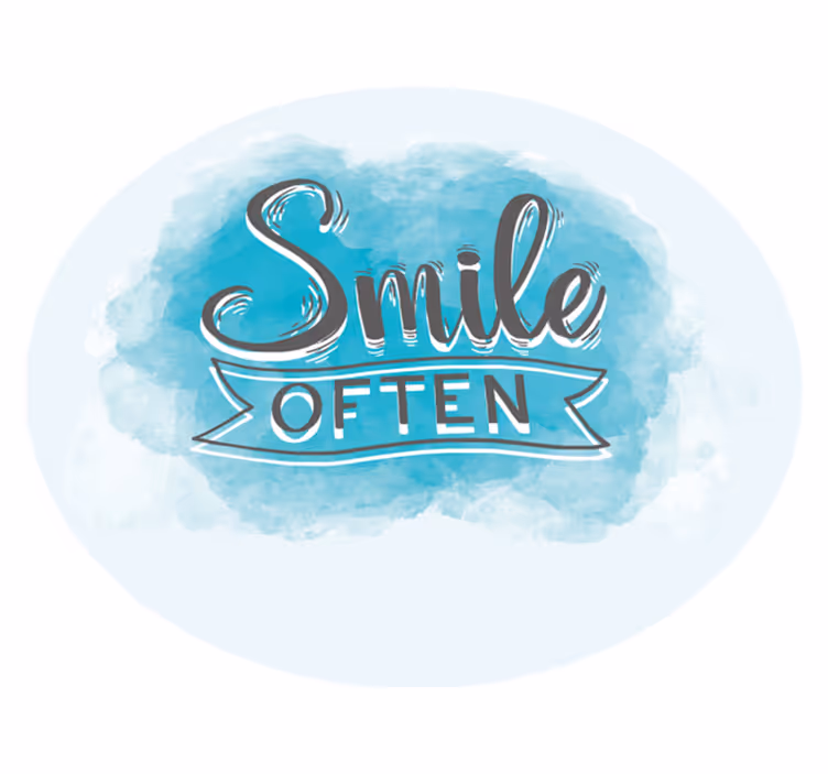 Smil ofte vinyl tæppe med sætninger - TenStickers