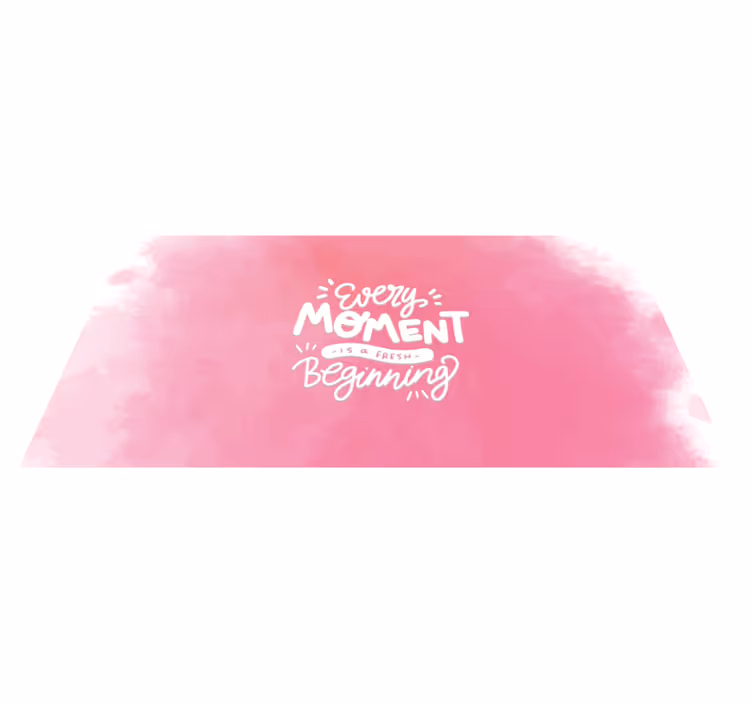 Pink akvarel positivt citat rektangulært tæppe - TenStickers
