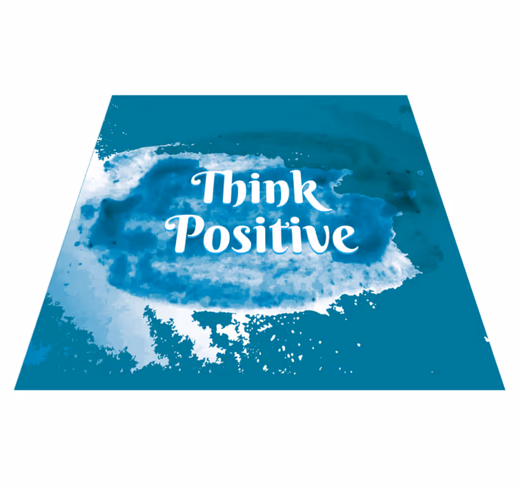 Tænk positivt vinyl tæppe med sætninger - TenStickers
