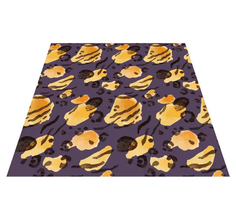 Akvarel tigerpletter vinyltæppe med dyreprint - TenStickers