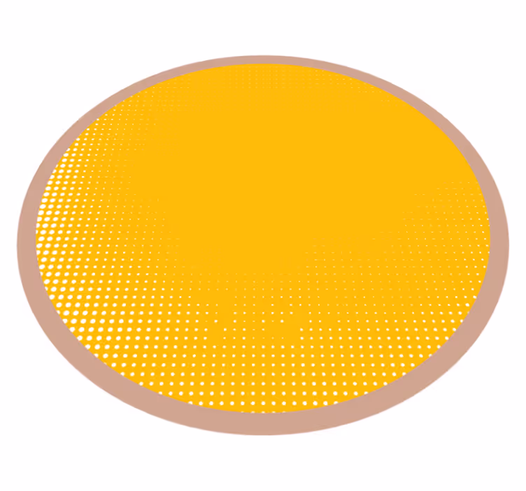 Gule og hvide prikker gradient soveværelse tæppe - TenStickers