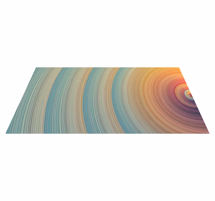 Spiralformede farvebølger minimalistiske vinyl tæppe - TenStickers