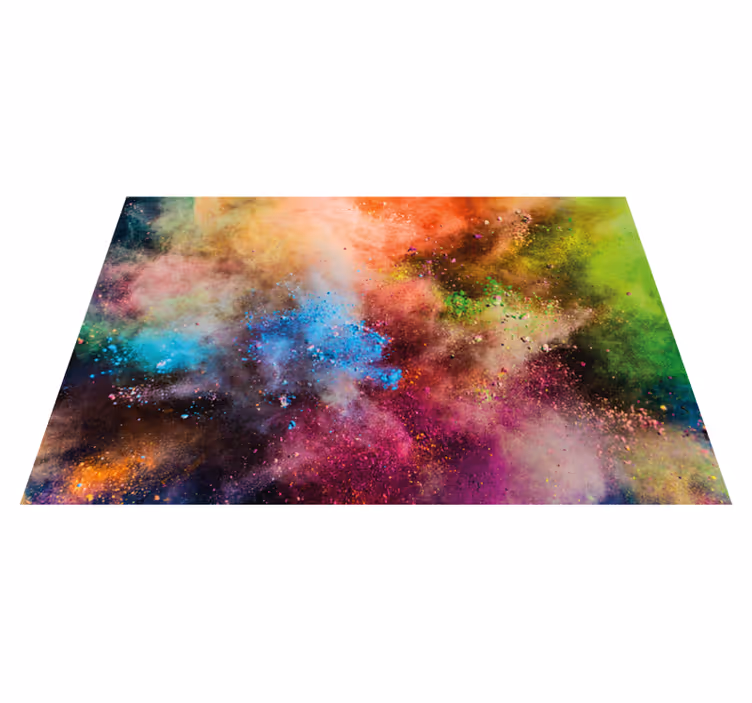 Farverig kosmisk udbrud moderne vinyl tæppe - TenStickers
