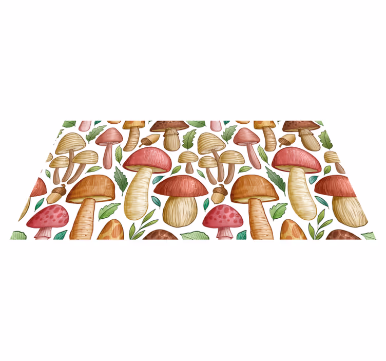 Legende svampesort natur vinyl tæppe - TenStickers