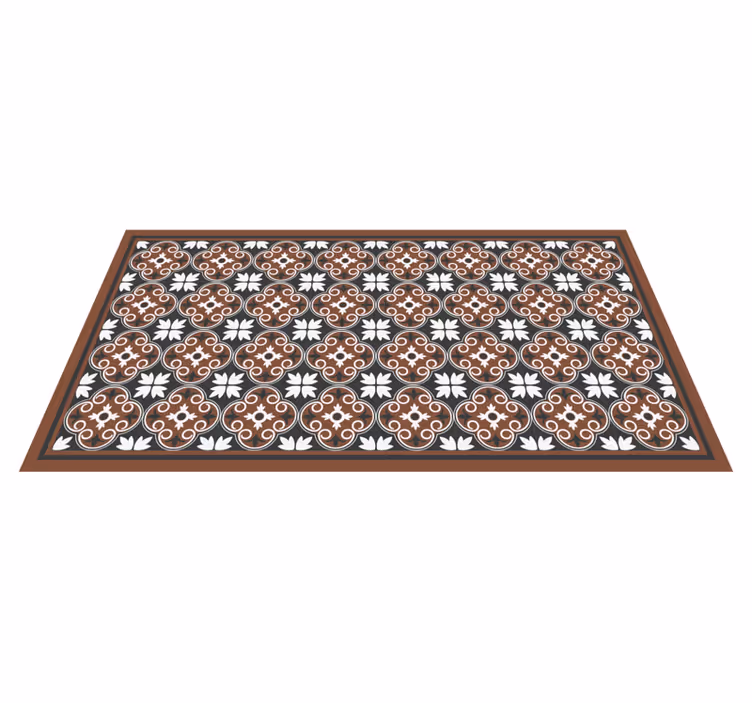 Komplekst blomsterarrangement mosaik vinyl tæppe - TenStickers