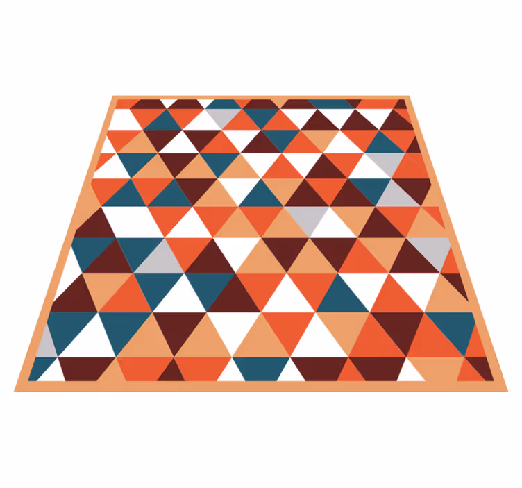Trekantet mosaikmønster geometriske vinyl tæppe - TenStickers