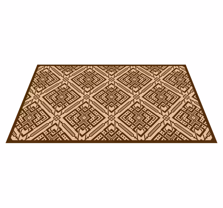 Elegant geometrisk element vinyl tæppe til stuen - TenStickers