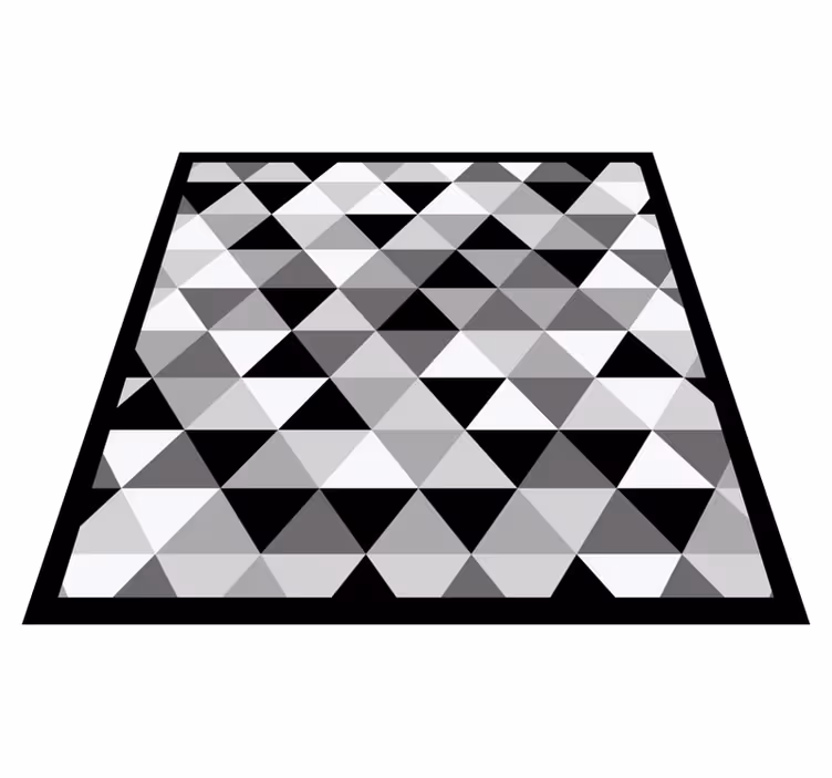 Hvide, grå og sorte trekanter design tæpper - TenStickers