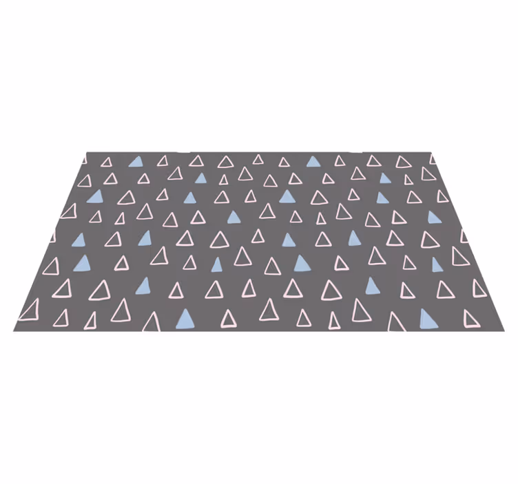 Geometriske vinyl tæppe med trekantet element - TenStickers