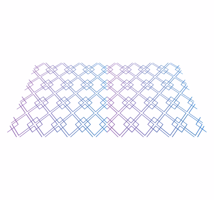 Diamanter og linjer geometriske vinyl tæppe - TenStickers
