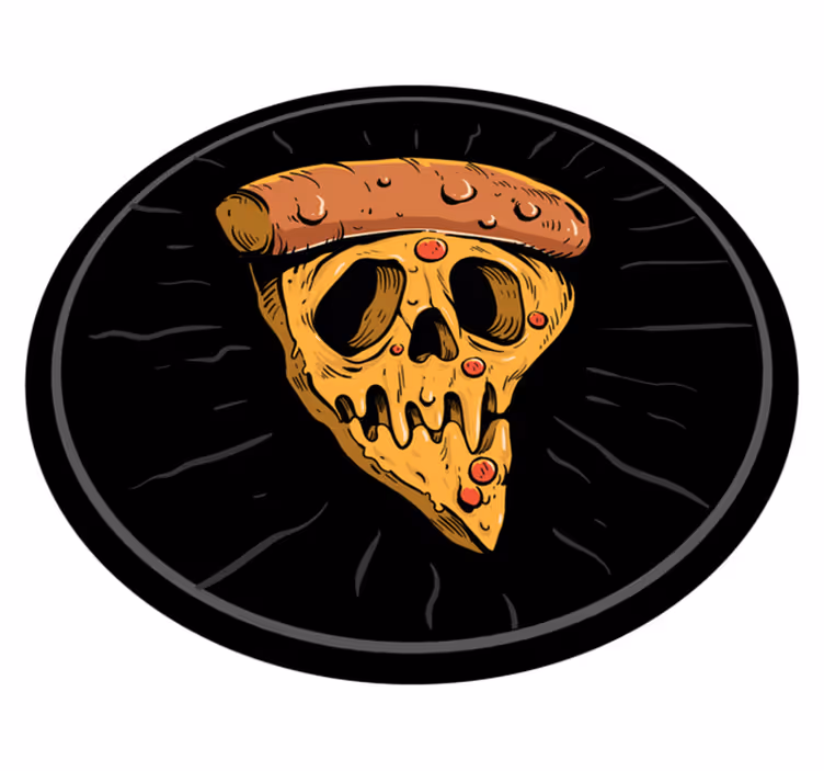 Kranium pizzastykker vinyl tæppe til teenagere - TenStickers