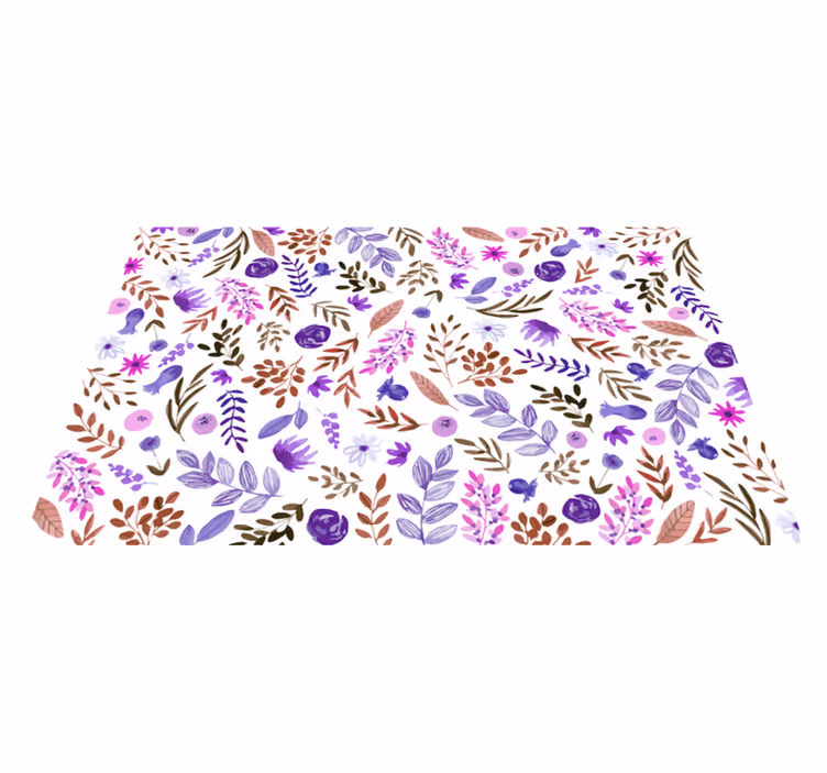 Naturmønster Blomster og planter vinyltæppe - TenStickers