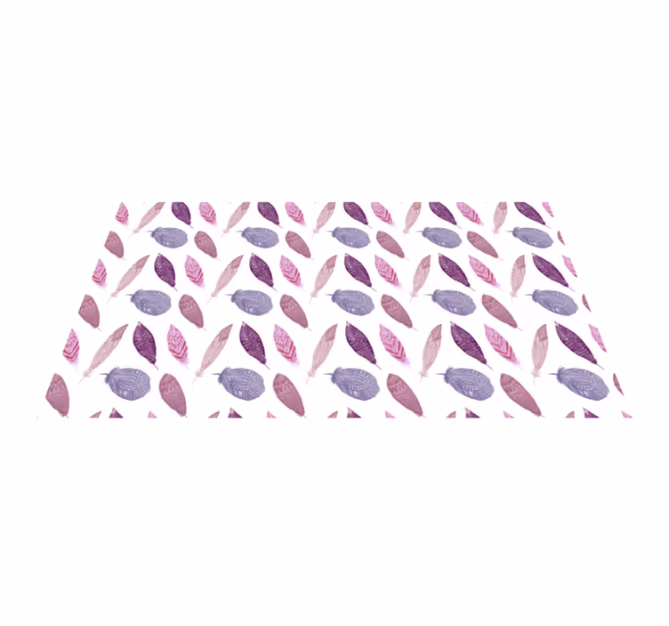 Levende fjermotiv natur vinyl tæppe - TenStickers
