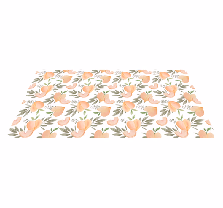 Fersken blomsterarrangement køkken tæpper - TenStickers