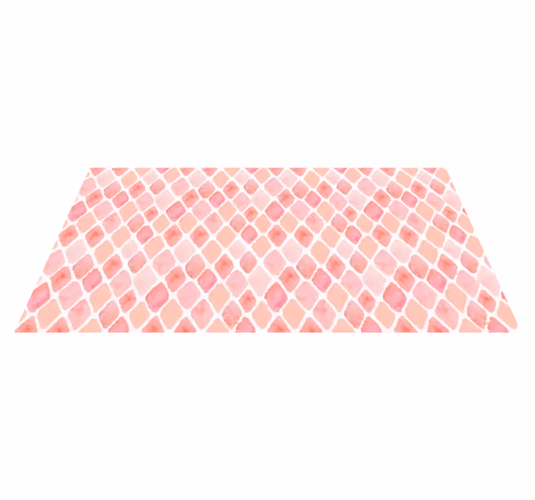 Pink akvarel skæmmer geometriske tæpper - TenStickers