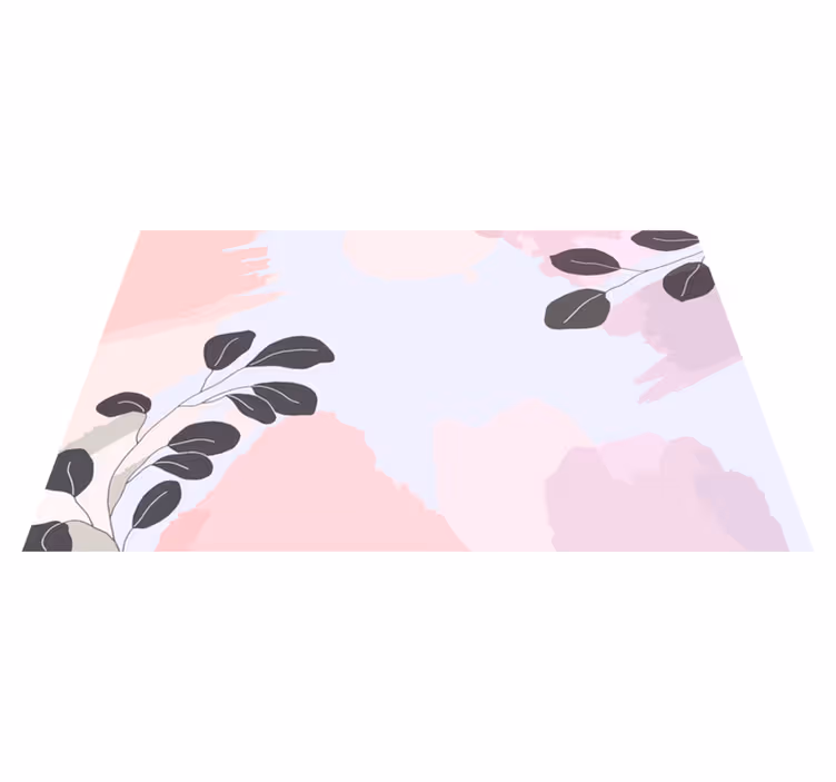 Elegant bladmønster Blomster og planter vinyltæppe - TenStickers