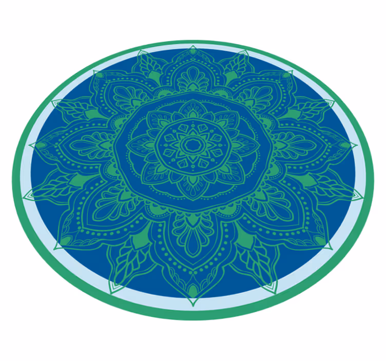 Udførligt blomsterarrangement mandala vinyl tæppe - TenStickers