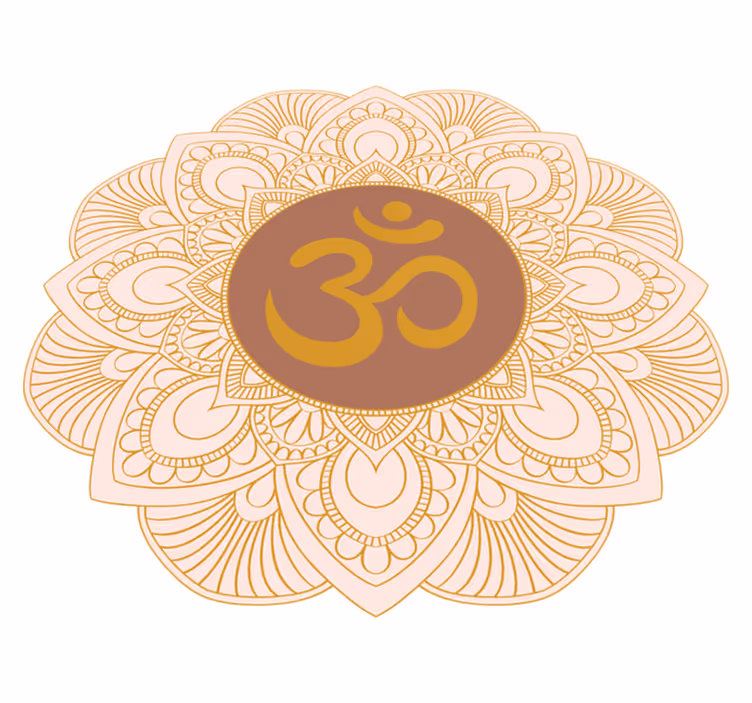 Symbol på buda mandala vinyl tæppe - TenStickers