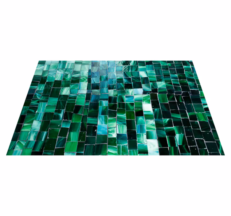 Gradient grønt mosaikflisetæppe - TenStickers