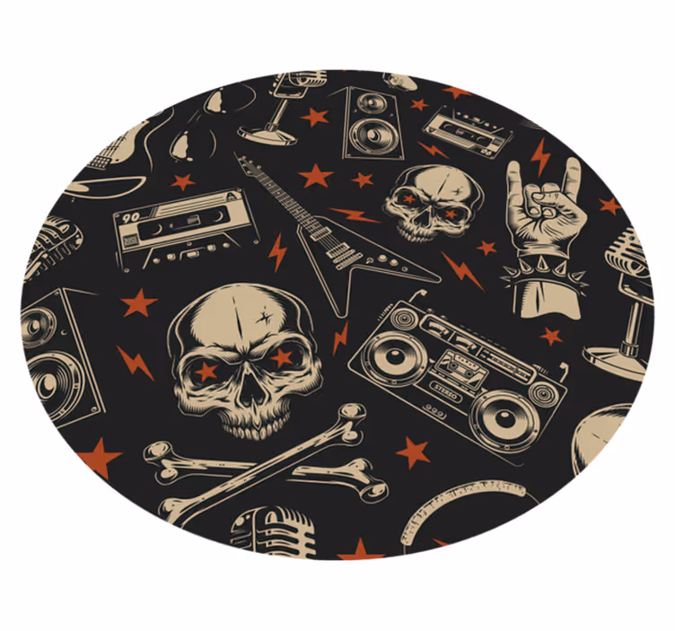 Rockmusikstil vinyl tæppe til teenagere - TenStickers