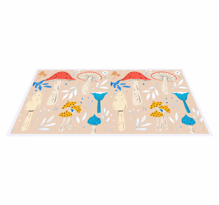 Svampeelementer natur vinyl tæppe - TenStickers