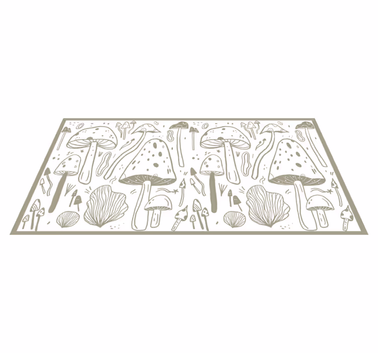 Svampeskitser Blomster og planter vinyltæppe - TenStickers