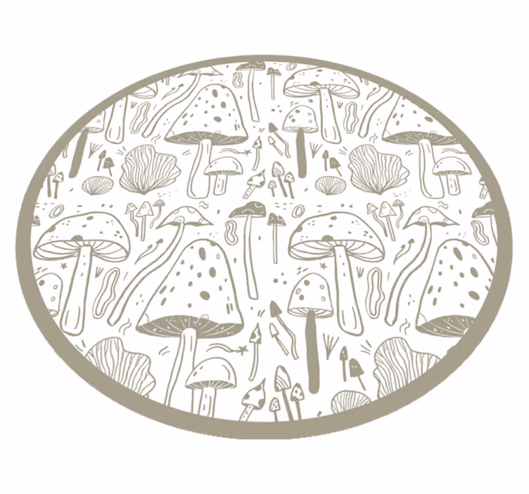 Natur vinyl tæppe med svampe mønster - TenStickers