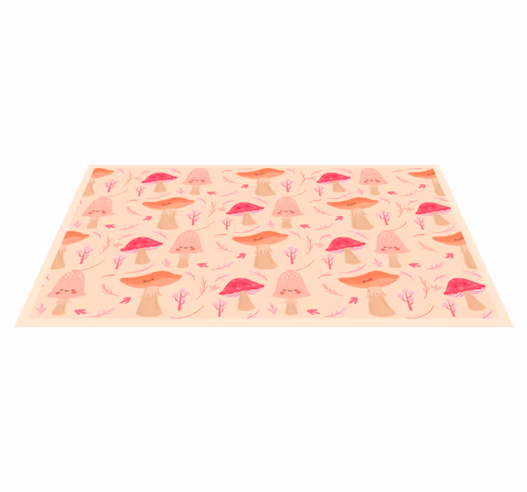 Glade klassiske svampe Blomster og planter vinyltæppe - TenStickers
