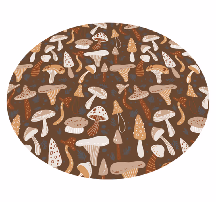 Rundt vinyltæppe fungi kollektion - TenStickers