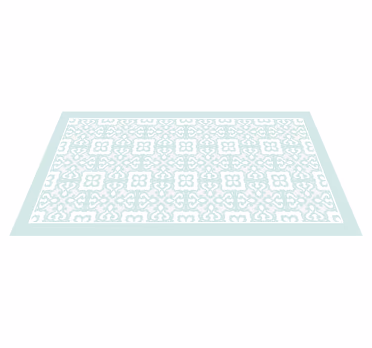 Elegant turkis vinyl tæppe med fliseeffekt - TenStickers