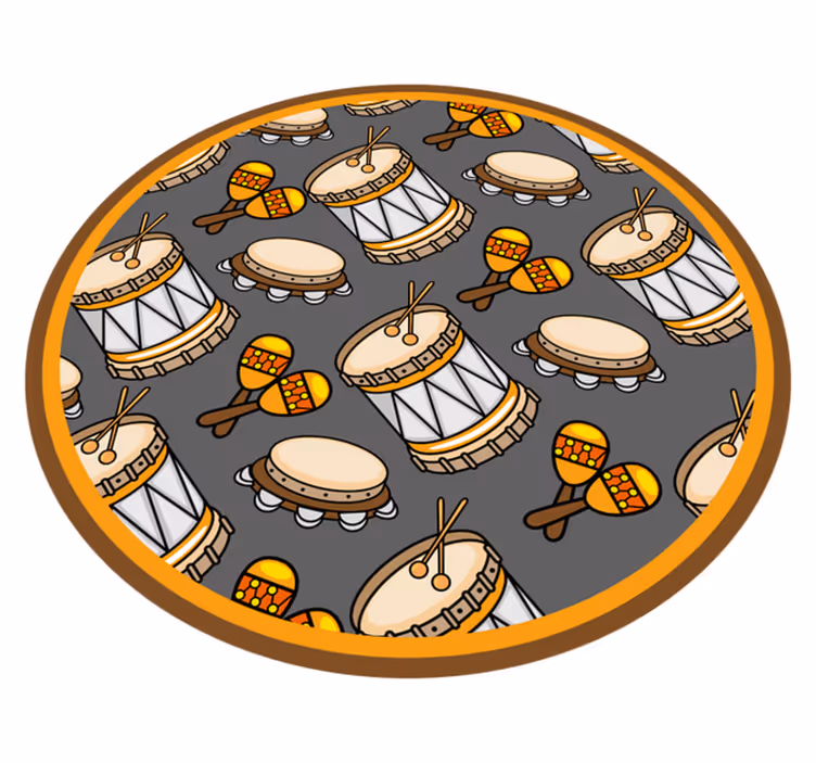 Trommemønsterspil vinyl tæppe - TenStickers