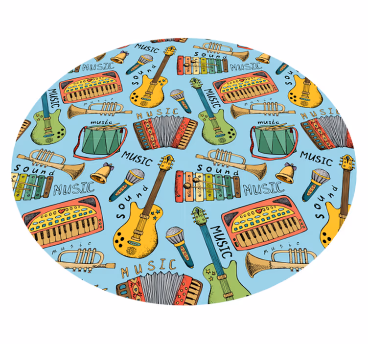 Vinyl tæppe til glæde for musikinstrumenter - TenStickers