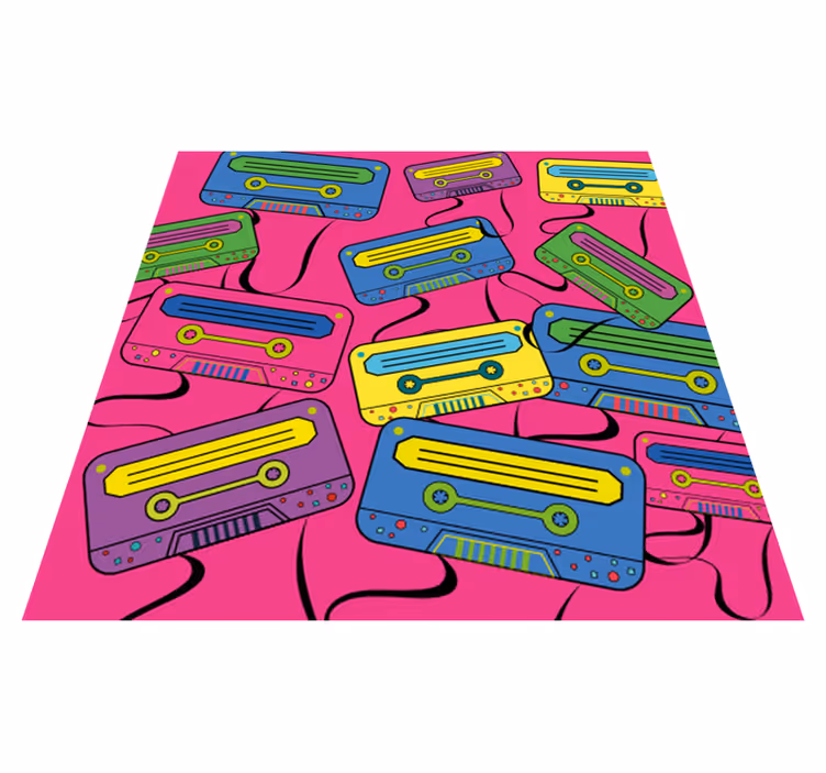 Levende kassettebånd vinyl tæppe til teenagere - TenStickers