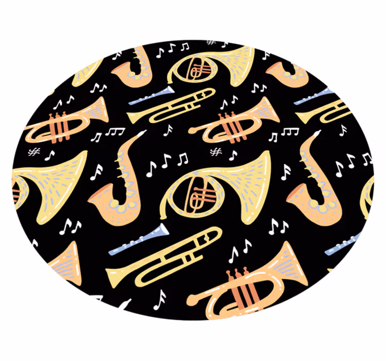 Idé til et musikinstrument vinyl tæppe - TenStickers