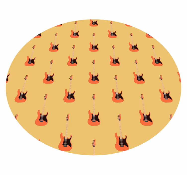 Guitarmønster vinyl tæppe - TenStickers
