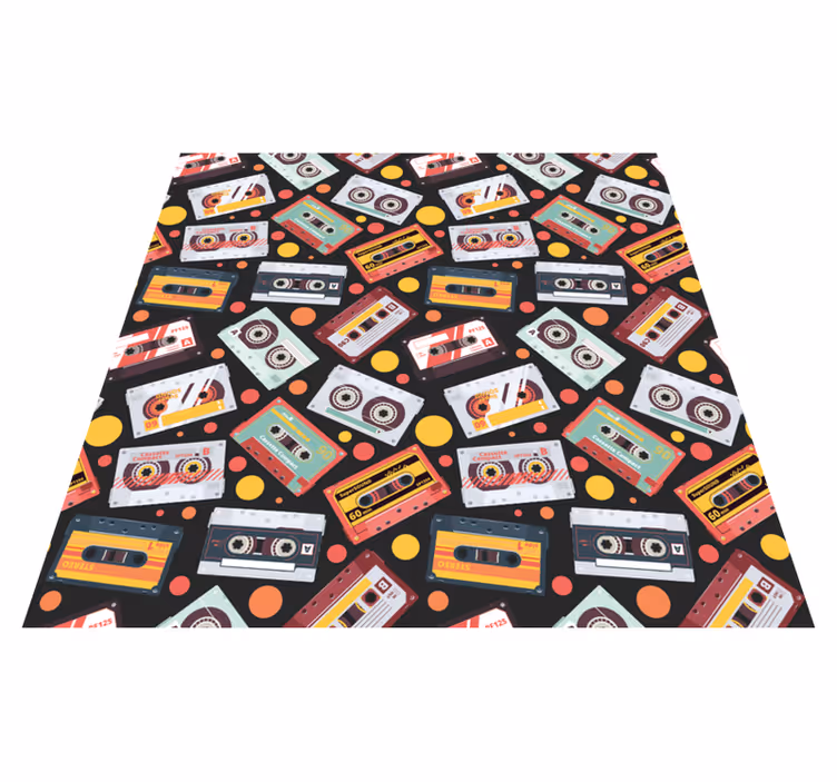 Tekstur vinyl tæppe i retro kassette stil - TenStickers