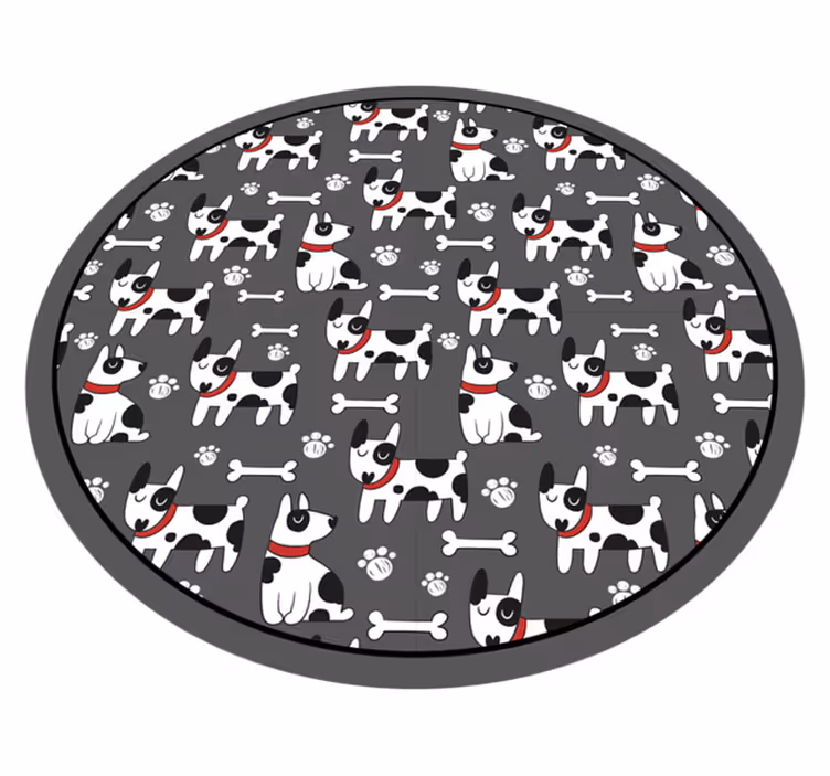 Legesyge hundemønstre vinyl tæppe - TenStickers
