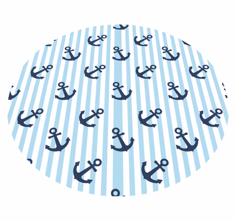 Vinyl tæppe med nautisk anker mønster - TenStickers