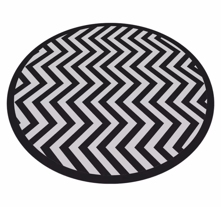 Dynamisk chevronmønster geometriske vinyl tæppe - TenStickers