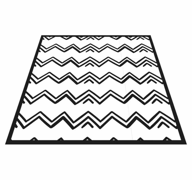 Minimalistiske vinyl tæppe i zigzag stil - TenStickers