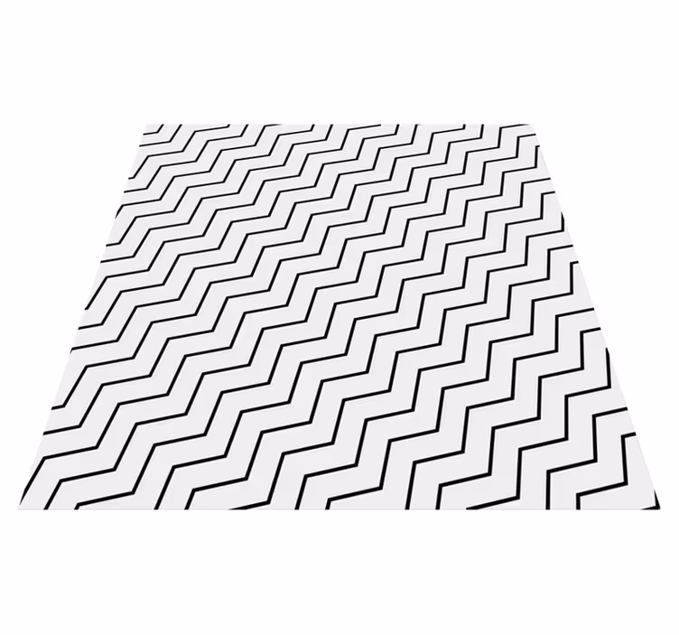 Geometriske vinyl tæppe zigzag trend - TenStickers