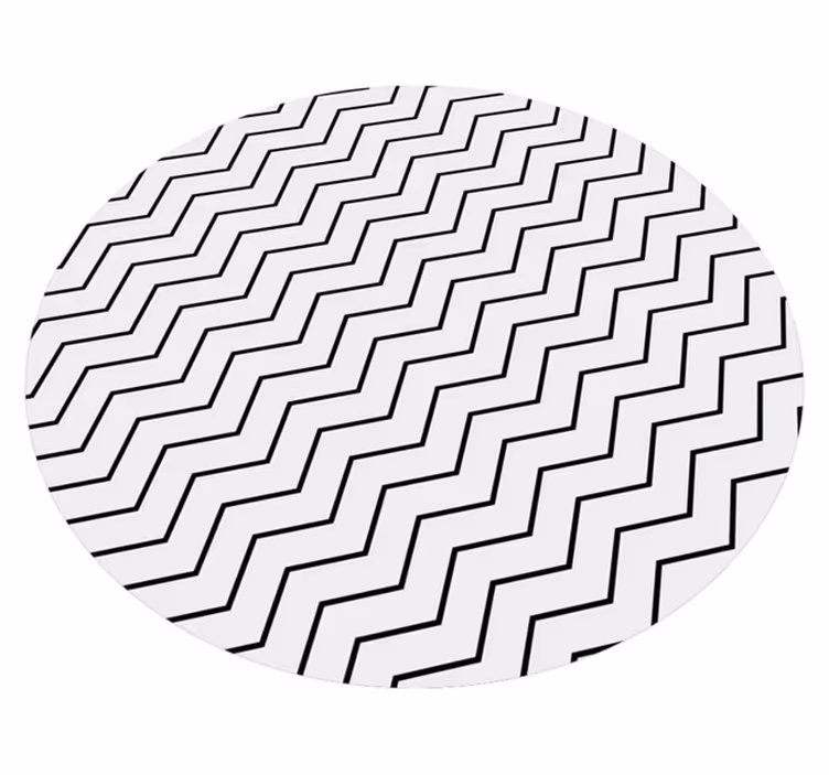 Geometriske vinyl tæppe zigzag element - TenStickers