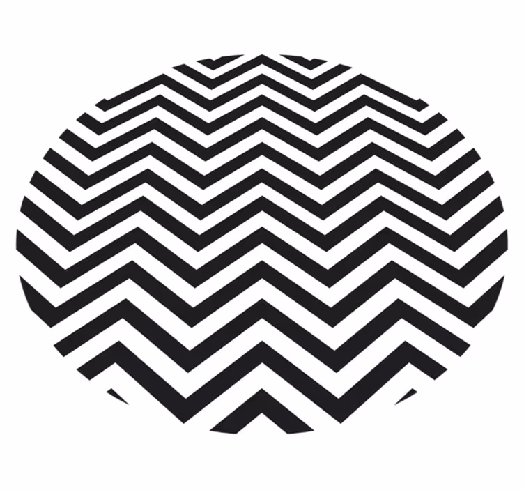 Geometriske vinyl tæppe med chevronmønster - TenStickers