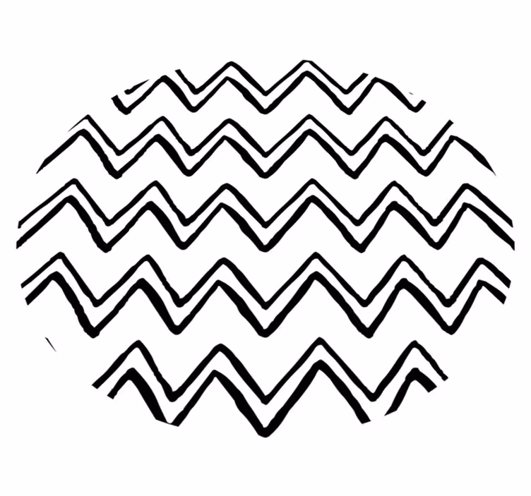 Minimalistiske vinyl tæppe med bølget abstrakt mønster - TenStickers