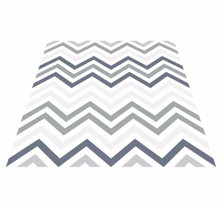 Elegant chevron-motiv geometriske vinyl tæppe - TenStickers