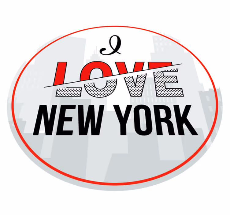 Jeg elsker new york vinyl tæppe med sætninger - TenStickers