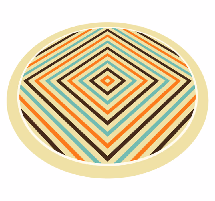 Livlig chevron-stil stribede vinyl tæppe - TenStickers