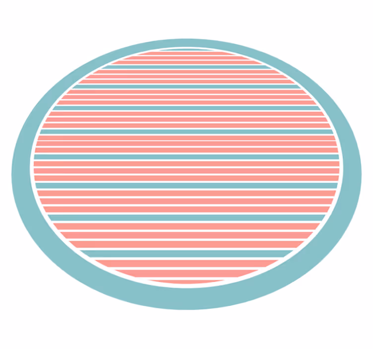 Retro blå og lyserøde diagonale striber tæppe - TenStickers