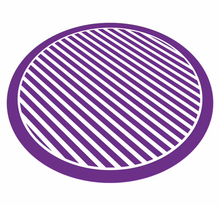 Stribede vinyl tæppe lilla nuancer cirkel - TenStickers