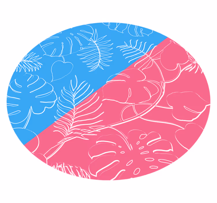 Natur vinyl tæppe blomstrende tropisk design - TenStickers